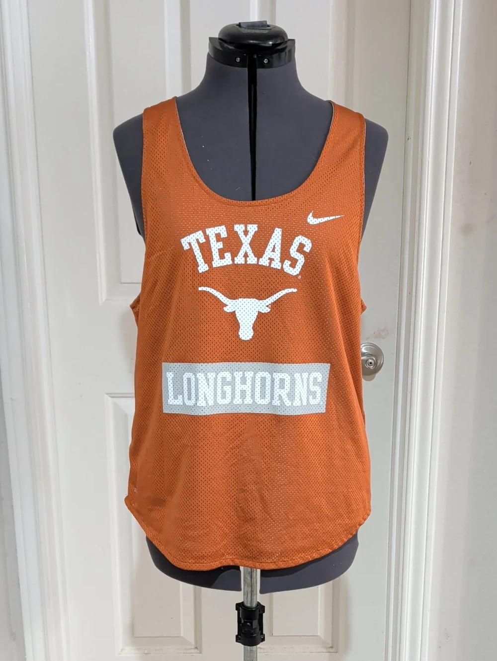 Retro Nike Dri-Fit Orange Athletic Texas Longhorns Mesh Tank Top Men's Medium